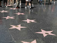 Walk Fame on Street Een Walk Of Fame Te Maken Op Het Voetpad Van Hollywood Meer